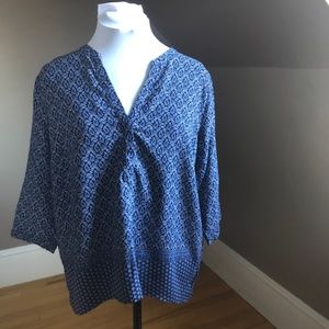 Old Navy Blue Paisley Tunic